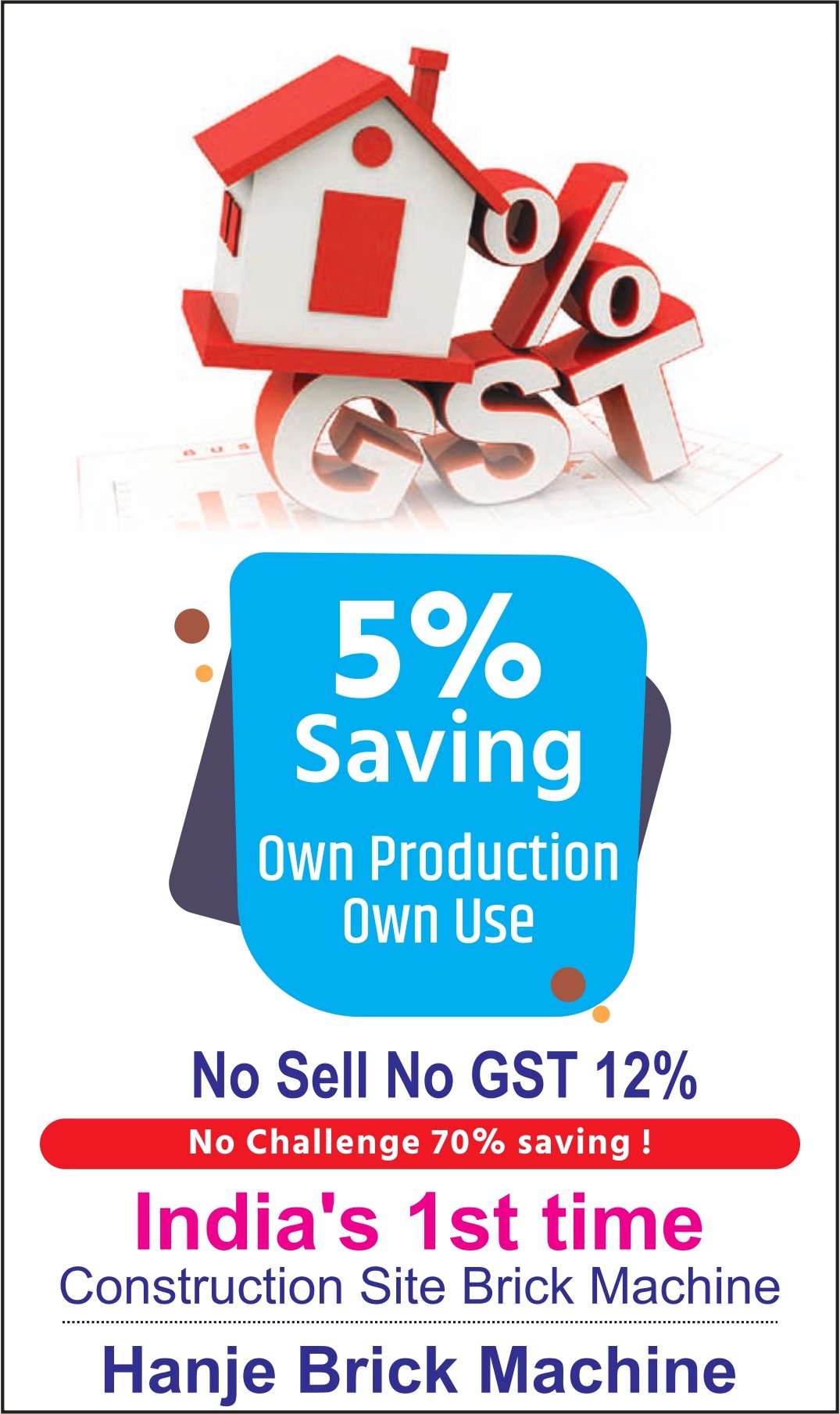 save 70 % construction cost